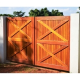 quanto custa portão de madeira duplo Porto Velho